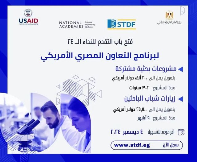 التقدم لبرنامج التعاون المصري الأمريكي ( النداء ٢٤)